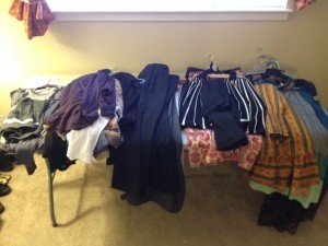 The contents of my closet!